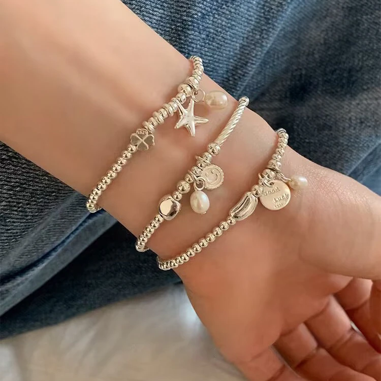 Fournisseur de bijoux en argent 925 personnalis&eacute; Bracelet de mode Bracelet &eacute;toile