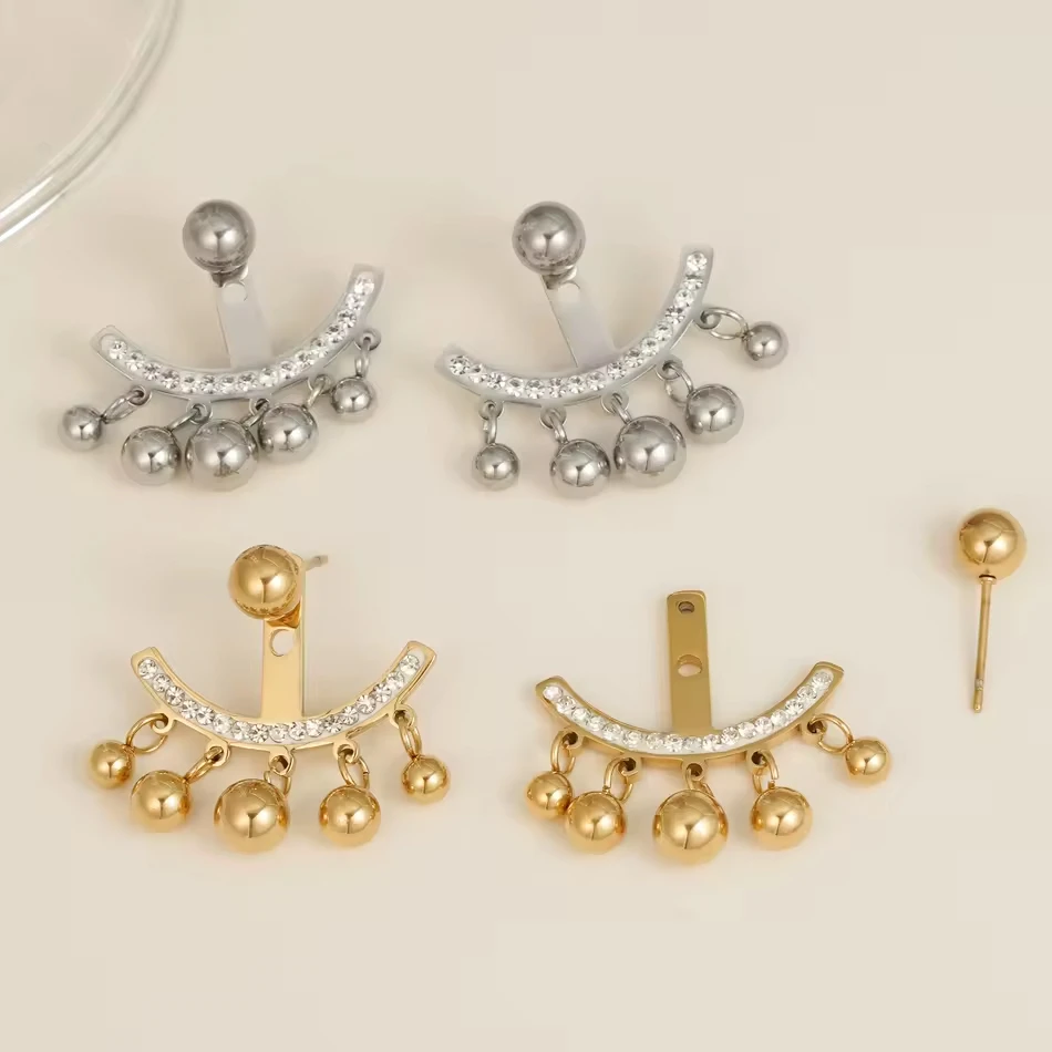 Bijoux personnalis&eacute;s OEM Boucles d'oreilles en forme de goutte de ros&eacute;e &eacute;tincelantes Minimalisme ave