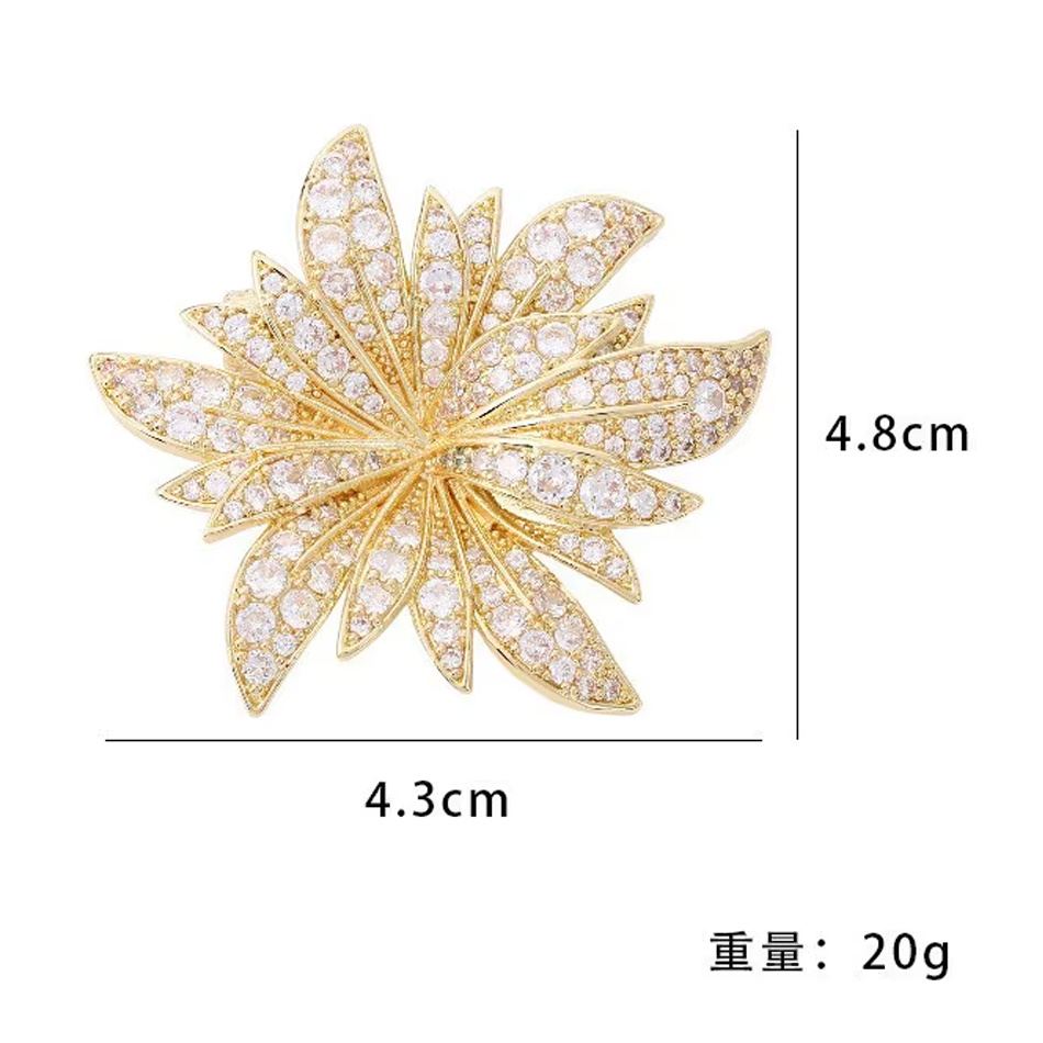 Gros femmes fleur grandes broches dame strass Corsage broche fille bijoux à la mode meilleur cadeau broches bijoux accessoires