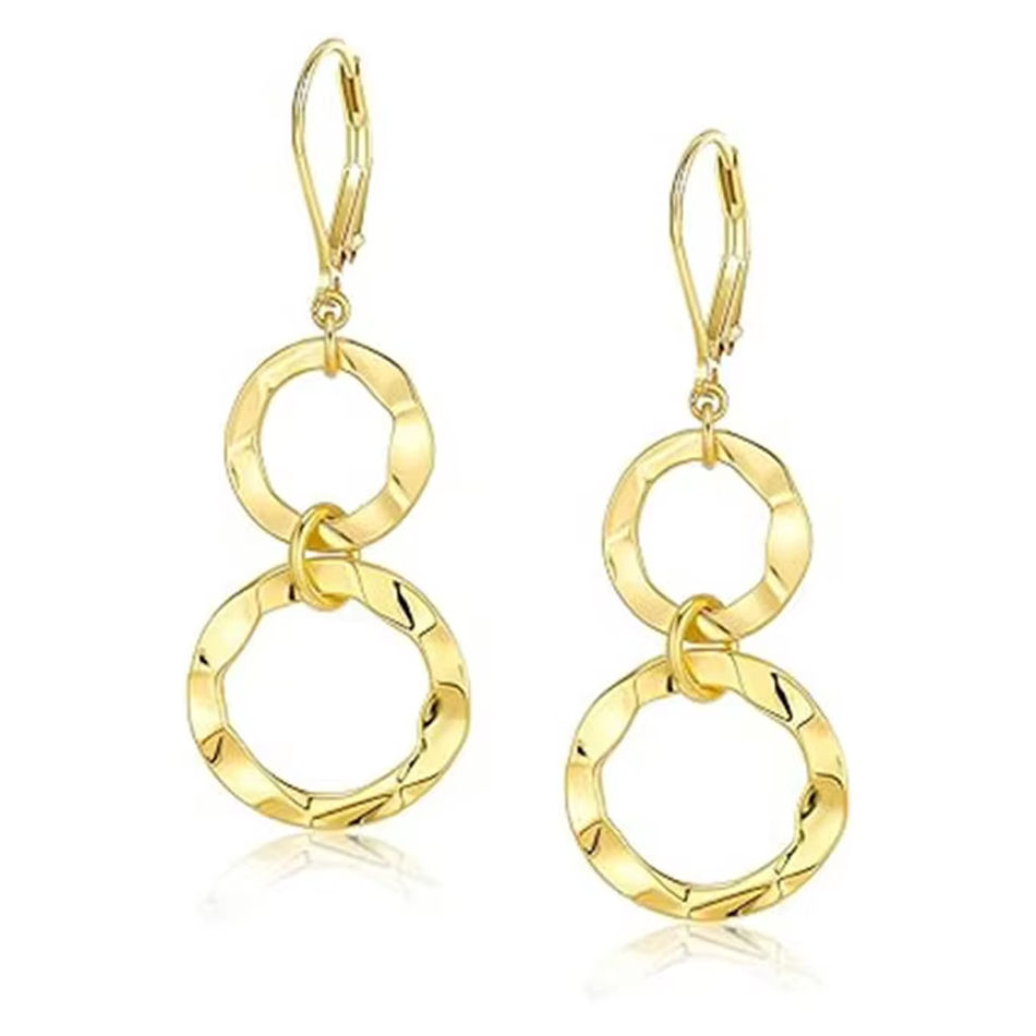 Boucles d'oreilles en alliage personnalisées OEM, bijoux à la mode, boucles d'oreilles pendantes pour femmes, pour fête, rencontres, cerceau quotidien, vente en gros de bijoux