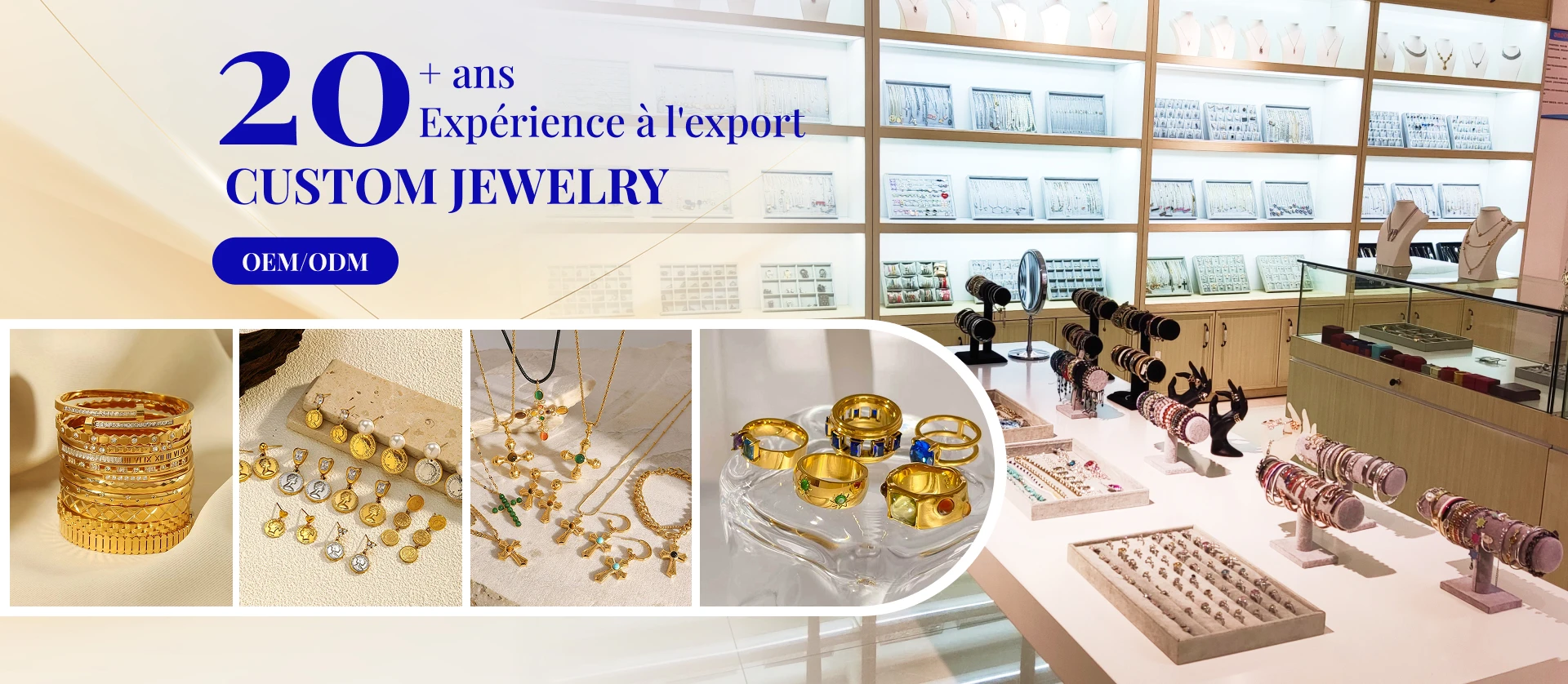 Bijoux personnalis&eacute;s 20 + ans